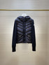 Moncler Hooded Padded Front Knit Jacket