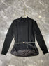 Moncler Belted Padded Panel Cable-Knit Sweater