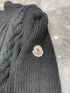 Moncler Belted Padded Panel Cable-Knit Sweater