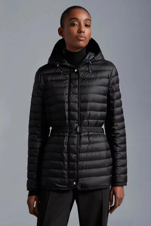 Moncler Belted Hooded Puffer Coat