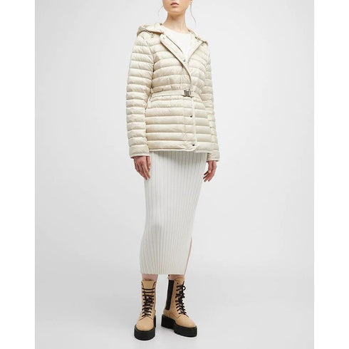 Moncler Belted Hooded Puffer Coat