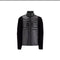Moncler Black Hybrid Quilted Knit Zip Coat