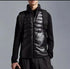 Moncler Black Hybrid Quilted Knit Zip Coat