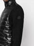 Moncler Black Hybrid Quilted Knit Zip Coat