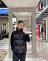 Moncler Striped-Panel Quilted Puffer Vest