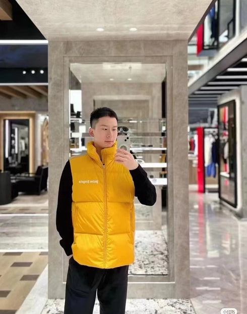 Moncler Striped-Panel Quilted Puffer Vest