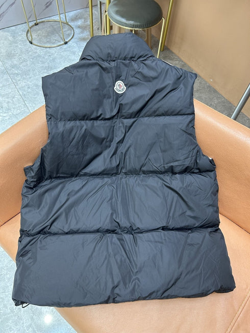 Moncler Striped-Panel Quilted Puffer Vest