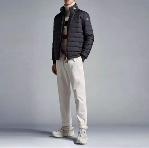 Moncler Black Quilted Zip-Front Puffer Coat