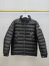 Moncler Black Stand-Collar Quilted Puffer Coat