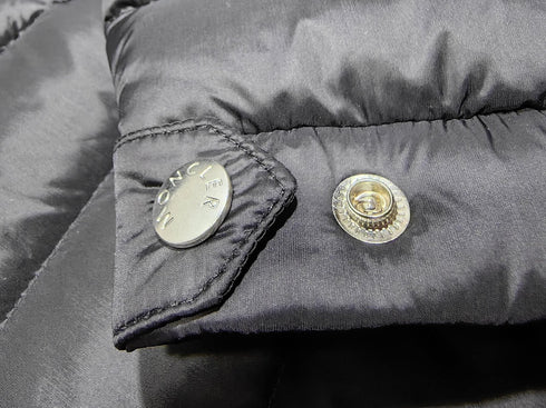 Moncler Black Stand-Collar Quilted Puffer Coat