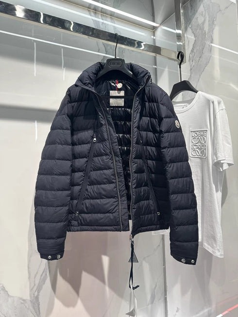 Moncler Black Stand-Collar Quilted Puffer Coat