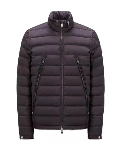 Moncler Black Stand-Collar Quilted Puffer Coat