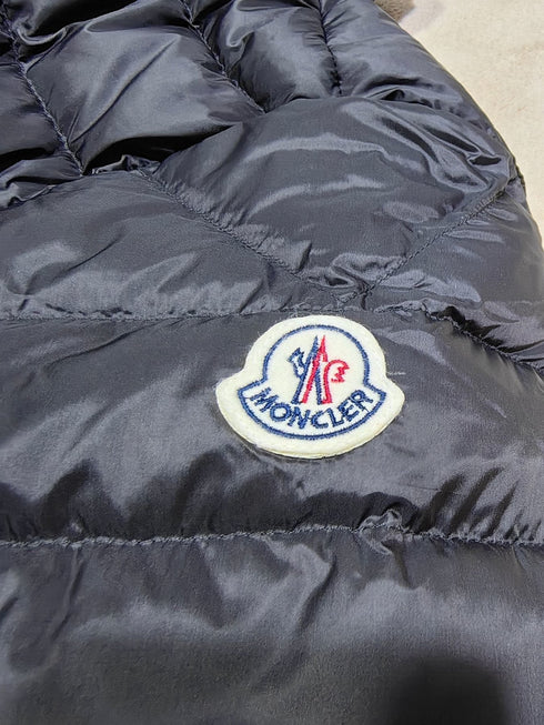 Moncler Black Stand-Collar Quilted Puffer Coat