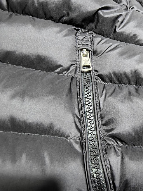 Moncler Black Stand-Collar Quilted Puffer Coat