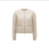 Moncler Quilted Knit-Sleeve Zip Down Jacket