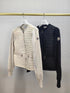 Moncler Quilted Knit-Sleeve Zip Down Jacket