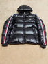 Moncler Men's Hooded Striped-Sleeve Puffer Coat