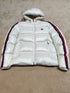Moncler Men's Hooded Striped-Sleeve Puffer Coat