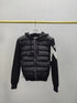 Moncler Hooded Hybrid Quilted Knit Puffer Jacket