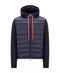 Moncler Quilted Knit-Sleeve Hooded Jacket