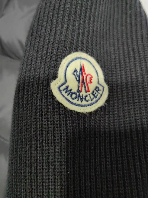 Moncler Quilted Knit-Sleeve Hooded Jacket