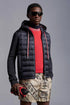 Moncler Quilted Knit-Sleeve Hooded Jacket