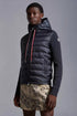 Moncler Quilted Knit-Sleeve Hooded Jacket