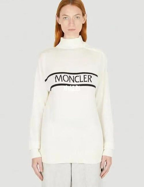 Moncler Women's Mock-Neck Button-Shoulder Knit Sweater