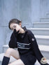 Moncler Women's Mock-Neck Button-Shoulder Knit Sweater