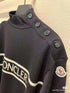 Moncler Women's Mock-Neck Button-Shoulder Knit Sweater