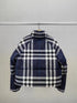 Burberry Beige and Navy Check Short Puffer Jacket