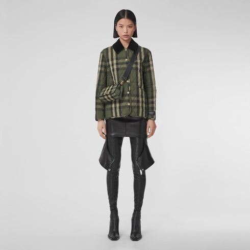 Burberry Green Check Quilted Jacket