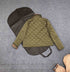 Burberry Corduroy-Collar Diamond-Quilted Jacket