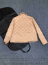 Burberry Corduroy-Collar Diamond-Quilted Jacket