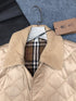 Burberry Corduroy-Collar Diamond-Quilted Jacket