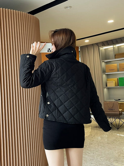 Burberry Reversible Diamond-Quilted Corduroy-Collar Jacket