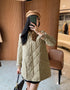 Burberry Diamond-Quilted Check-Lined Jacket