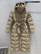 Burberry Belted Hooded Long Down Jacket