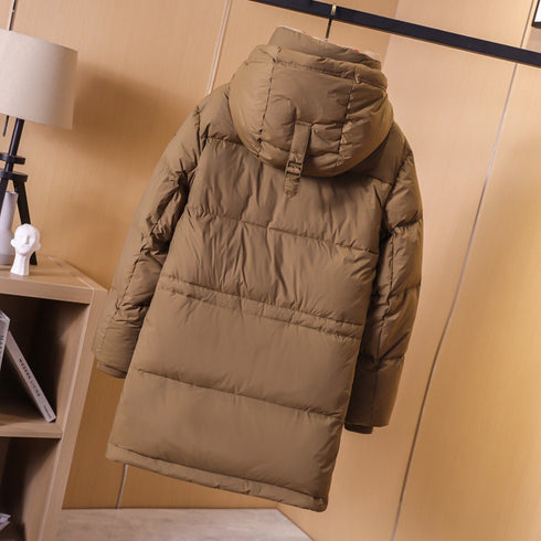 Burberry Unisex Hooded Long Down Jacket