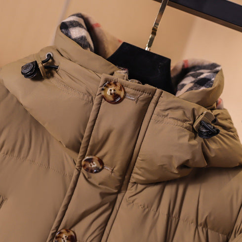 Burberry Unisex Hooded Long Down Jacket
