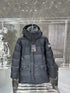 Burberry Navy Hooded Long Puffer Jacket