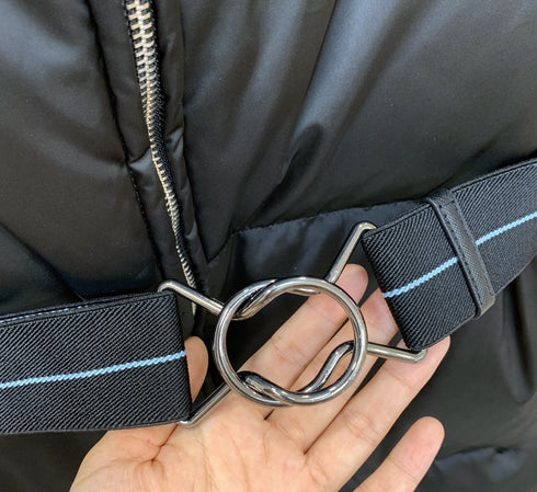 Prada Long Belted Puffer Jacket