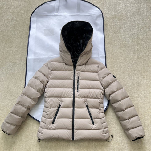 Moncler Hooded Letter Graphic Puffer Coat