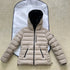 Moncler Hooded Letter Graphic Puffer Coat