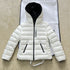 Moncler Hooded Letter Graphic Puffer Coat