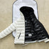 Moncler Hooded Letter Graphic Puffer Coat