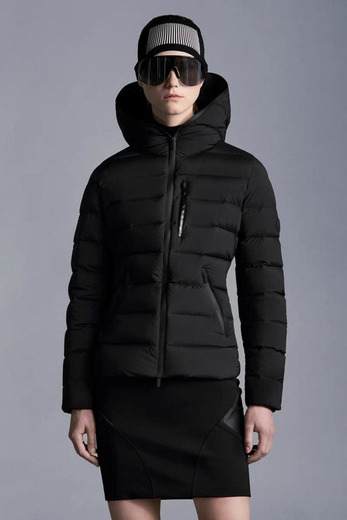Moncler Hooded Letter Graphic Puffer Coat