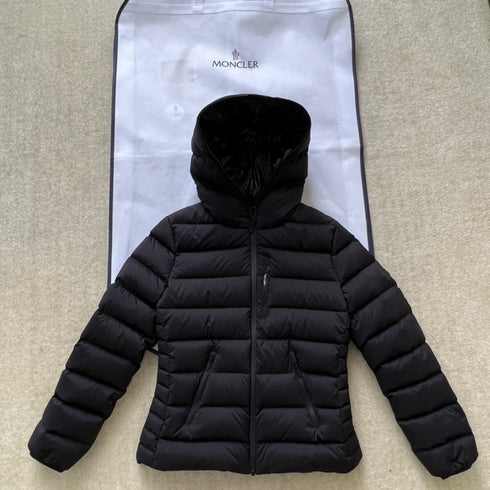 Moncler Hooded Letter Graphic Puffer Coat