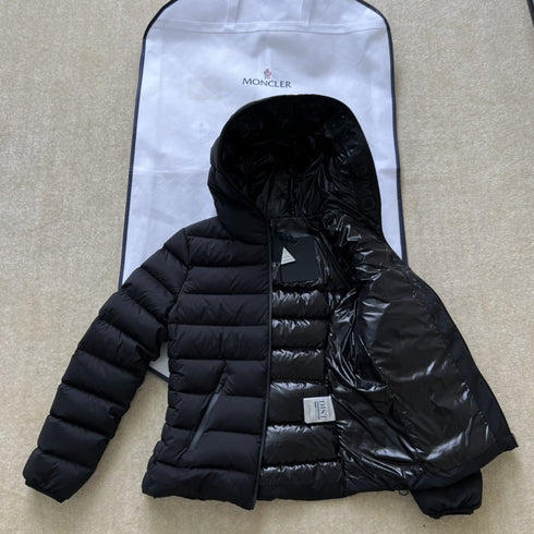 Moncler Hooded Letter Graphic Puffer Coat