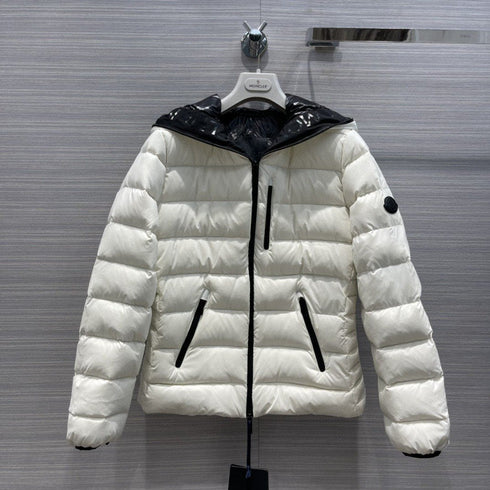 Moncler Hooded Letter Graphic Puffer Coat